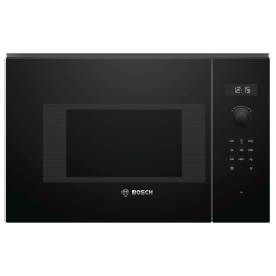 Встраиваемые микроволновые печи BOSCH/ Встраиваемые микроволновые печи BOSCH BFL524MB0 Serie 4, Встраиваемая микроволновая печь, черный, LED-дисплей, микроволны до 800 Вт, 5 ступеней мощности микроволн, утапливаемый переключатель, 7 автоматических програм
