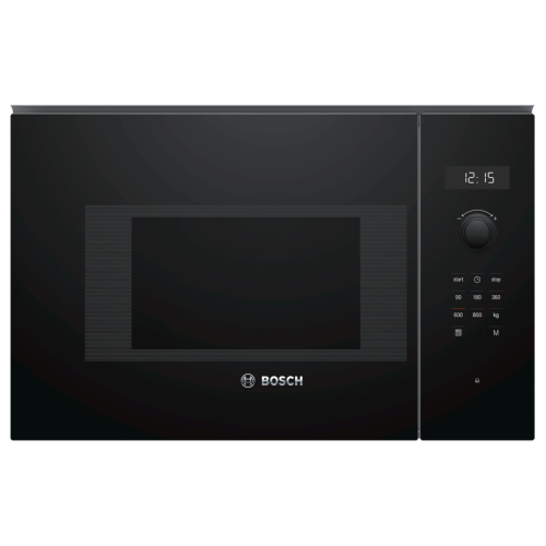 Встраиваемые микроволновые печи BOSCH/ Встраиваемые микроволновые печи BOSCH BFL524MB0 Serie 4, Встраиваемая микроволновая печь, черный, LED-дисплей, микроволны до 800 Вт, 5 ступеней мощности микроволн, утапливаемый переключатель, 7 автоматических програм