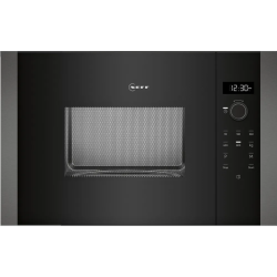 Встраиваемая микроволновая печь NEFF/ Встраиваемая микроволновая печь NEFF, 38 см, объем 20 л, электронное управление TouchControl, 7 автоматических программ, 5 уровенй мощности, LED освещение, дисплей, часы EasyClock, цвет графит