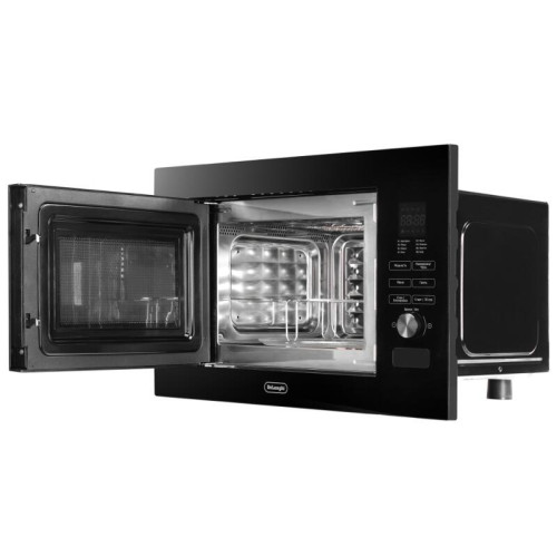 Встраиваемая микроволновая печь Delonghi/ Встраиваемая микроволновая печь Delonghi, объем 20 л, сенсорное управление, цифровой дисплей, таймер, гриль, 5 уровней мощности, 8 автопрограмм, цвет черное стекло
