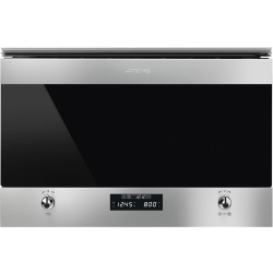 Встраиваемая микроволновая печь SMEG/ Classica, встраиваемая микроволновая печь, 60 см, высота 38 см, нержавеющая сталь с обработкой против отпечатков пальцев
