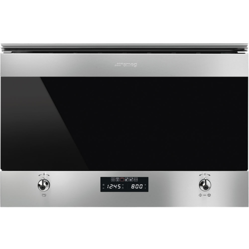 Встраиваемая микроволновая печь SMEG/ Classica, встраиваемая микроволновая печь, 60 см, высота 38 см, нержавеющая сталь с обработкой против отпечатков пальцев
