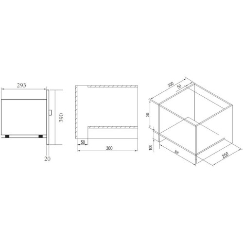 Микроволновая печь/ Микроволновая печь Weissgauff HMT-2017 Grill 20л. 700Вт черный (встраиваемая)