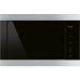 Встраиваемые микроволновые печи SMEG/ Classica,  Встраиваемая микроволновая печь, 60 см, высота 38 см, черное стекло + нержавеющая сталь.