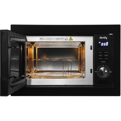 Микроволновая печь/ Микроволновая печь Domfy DM2540BW BG 25л. 900Вт черный (встраиваемая)