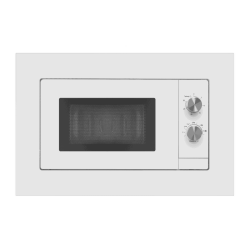 Встраиваемая микроволновая печь/ Микроволновая печь встраиваемая MAUNFELD JBMO725BK01, объем 20 л, белое стекло, 5 режимов, в узкий шкаф, максимальная мощность 1080 Вт, таймер, цвет белый