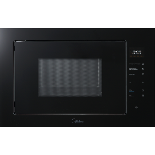 Встраиваемая микроволновая печь Midea/ MDK/Встраиваемая микроволновая печь Midea, глубина 40 см, объем 25 л, мощность 900 Вт, мощность гриля 1000 Вт, сенсорное управление, 5 уровней мощности, 8 автоматических программ, таймер, цвет черное стекло