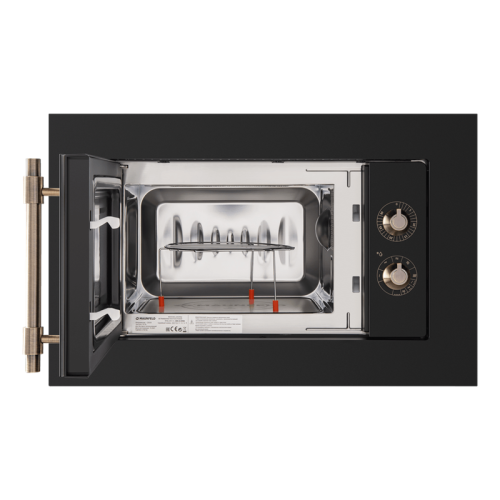 Встраиваемая микроволновая печь/ Встраиваемая микроволновая печь JBMO.20.5ERBG Микроволновая печь MAUNFELD JBMO.20.5ERBG, максимальная мощность 1080 Вт, полезный объем  20 л, кварцевый гриль, 8 режимов, без поворотного стола, таймер, цвет черный