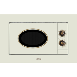 Встраиваемая микроволновая печь/ Встраиваемая микроволновая печь с грилем, серия Retro, дизайн Provence, механическое управление, объем печи: 20 л, функция гриля, таймер, функции разморозки, комбинированные режимы СВЧ + Гриль, камера из нержавеющей стали,