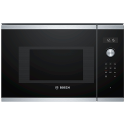 Встраиваемые микроволновые печи BOSCH/ Встраиваемые микроволновые печи BOSCH BFL524MS0 Serie 6, Встраиваемая микроволновая печь, нержавеющая сталь, LED-дисплей, микроволны до 800 Вт, 5 ступеней мощности микроволн, утапливаемый переключатель, 7 автоматичес