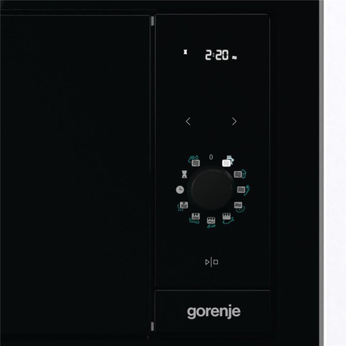 Встраиваемая микроволновая печь GORENJE/ Коллекция: Simplicity, Объем, л: 23, Мощность микроволн, Вт: 900, Цвет: черный, Гриль: кварцевый