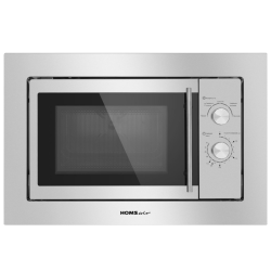 Печь микроволновая электрич. HOMSair MOB201S/ встраиваемая, механическоеуправление, 20 л, 1300 Вт,нерж. сталь