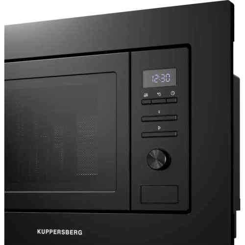 Встраиваемая микроволновая печь Kuppersberg/ Встраиваемая микроволновая печь Kuppersberg, объем 20 л, мощность 800 Вт, 5 уровней мощности, гриль, 8 автоматических программ, размораживание, кнопочное управление/утапливаемый поворотный переключатель, цвет ч