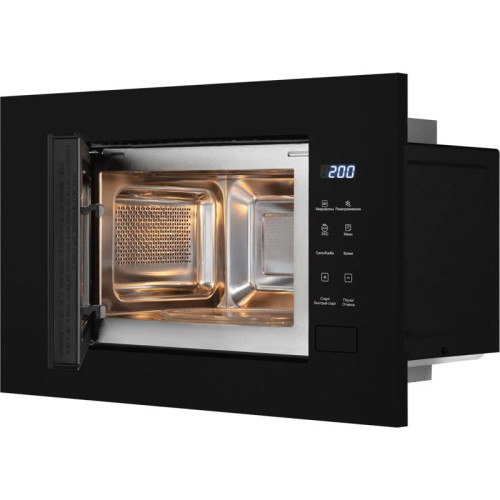 Микроволновая печь/ Микроволновая печь Weissgauff HMT-206 Compact Grill 20л. 700Вт черный (встраиваемая)