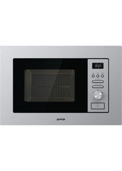 Встраиваемая микроволновая печь GORENJE/ Встраиваемая микроволновая печь GORENJE BM201AG1X Встраиваемая микроволновая печь с грилем, Тип управления: Электронное управление, Цифровой дисплей, Приготовление на разных уровнях мощности, Нагревательный элемент