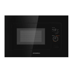 Встраиваемая микроволновая печь, 20 л, 1250 Вт, гриль, 9 режимов, черное стекло