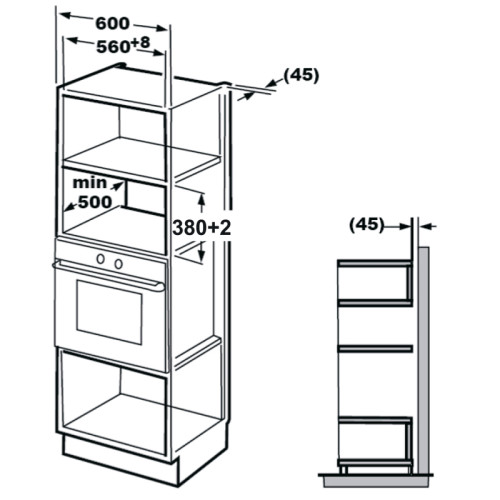 Встраиваемая микроволновая печь Midea/ MDK/Встраиваемая микроволновая печь Midea, объем 26 л, мощность 900 Вт (мощность гриля 1000 Вт), сенсорное управление, 10 автоматических программ, 5 уровней мощности, таймер, размораживание, цвет черное стекло