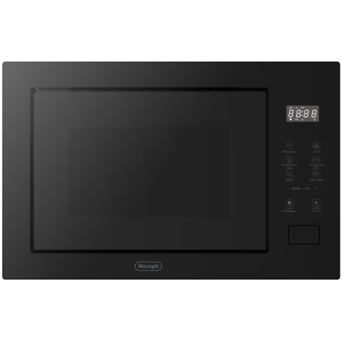 Встраиваемая микроволновая печь Delonghi/ Встраиваемая микроволновая печь Delonghi, объем 25 л, сенсорное управление, цифровой дисплей, таймер, гриль, 5 уровней мощности, 8 автопрограмм, цвет черное стекло