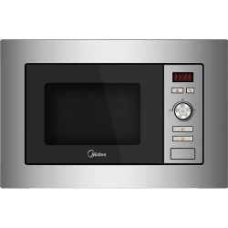 Встраиваемая микроволновая печь Midea/ MDK/Объем 20 л, Мощность микроволн 800 Вт, Мощность гриля 1000 Вт, Электронное управление, Корпус из нержавеющей стали, 8 программ авто меню, 5 уровней мощности, Таймер, Размораживание по весу /времени, Звуковой сигн