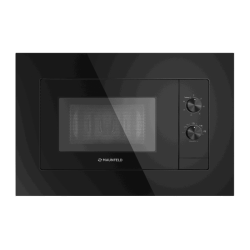 Встраиваемая микроволновая печь/ Микроволновая печь встраиваемая MAUNFELD JBMO725BK01, объем 20 л, черное стекло, 5 режимов, в узкий шкаф, максимальная мощность 1080 Вт, таймер, цвет черный