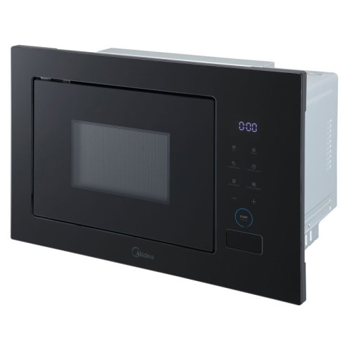 Встраиваемая микроволновая печь Midea/ MDK/Встраиваемая микроволновая печь Midea, объем 26 л, мощность 900 Вт (мощность гриля 1000 Вт), сенсорное управление, 10 автоматических программ, 5 уровней мощности, таймер, размораживание, цвет черное стекло