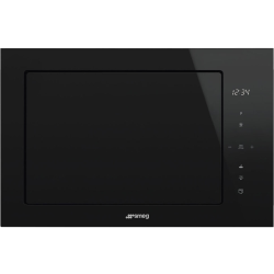Встраиваемая микроволновая печь SMEG/ SMEG FMI625CN Встраиваемая микроволновая печь, 60 см, высота 38 см, 5 функций, черное стекло Eclipse