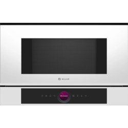Встраиваемые микроволновые печи BOSCH/ Встраиваемые микроволновые печи BOSCH BFL7221W1 900Вт, 5 режимов, инвертер, 21 л, цвет белый, петли слева
