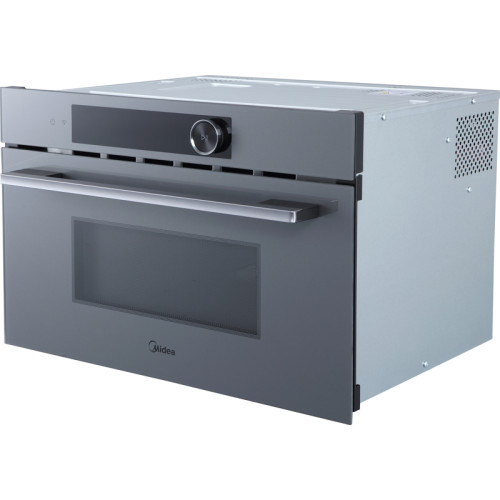 Встраиваемая микроволновая печь Midea/ MDK/Встраиваемая микроволновая печь Midea, объем 34 л, комбинированное управление, 5 уровней мощности, 8 автоматических программ, таймер, гриль, размораживание, поворотный стол, цвет серый