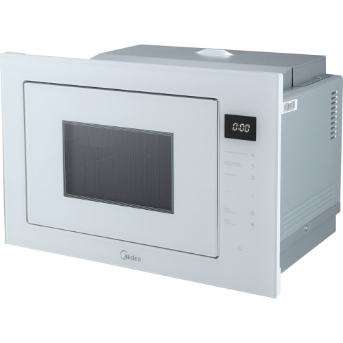 Встраиваемая микроволновая печь Midea/ MDK/Встраиваемая микроволновая печь Midea, глубина 40 см, объем 25 л, мощность 900 Вт, мощность гриля 1000 Вт, сенсорное управление, 5 уровней мощности, 8 автоматических программ, таймер, цвет белое стекло