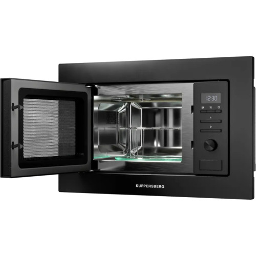 Встраиваемая микроволновая печь Kuppersberg/ Встраиваемая микроволновая печь Kuppersberg, объем 20 л, мощность 800 Вт, 5 уровней мощности, гриль, 8 автоматических программ, размораживание, кнопочное управление/утапливаемый поворотный переключатель, цвет ч