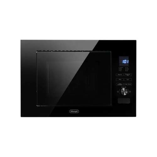 Встраиваемая микроволновая печь Delonghi/ Встраиваемая микроволновая печь Delonghi, объем 20 л, сенсорное управление, цифровой дисплей, таймер, гриль, 5 уровней мощности, 8 автопрограмм, цвет черное стекло