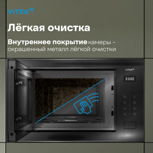 Микроволновая печь/ Микроволновая печь Vitek VBMW 2560 BG 25л. 850Вт черный (встраиваемая)