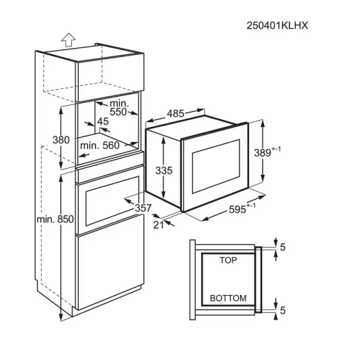 Встраиваемая микроволновая печь ELECTROLUX/ Встраиваемая микроволновая печь ELECTROLUX LMS4253TMW Микроволновая печь с грилем, объем 25 л., высота 390 мм, цвет белый
