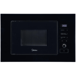 Встраиваемая микроволновая печь Midea/ MDK/Встраиваемая микроволновая печь Midea, объем 17 л, мощность 900 Вт, электронное управление, 8 программ, 5 уровней мощности, таймер, звуковой сигнал,, размораживание, защита от детей, цвет черное стекло