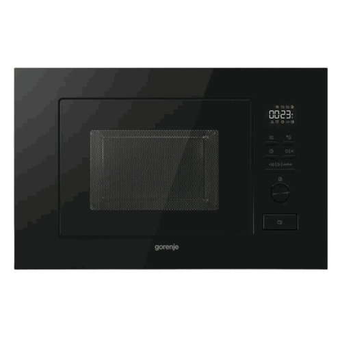 Встраиваемая микроволновая печь Gorenje/ Встраиваемая микроволновая печь Gorenje, 20 л, 5 уровней мощности, 8 автопрограмм, электронное управление/утапливаемый переключатель, дисплей, гриль, поворотный стол, пошаговое приготовление, быстрый старт, цвет че