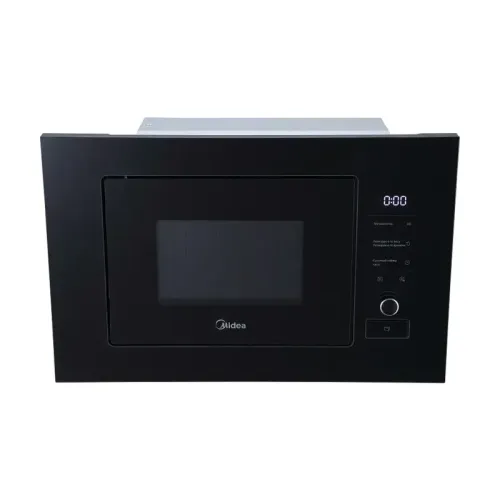 Встраиваемая микроволновая печь Midea/ MDK/Встраиваемая микроволновая печь Midea, объем 17 л, мощность 900 Вт, электронное управление, 8 программ, 5 уровней мощности, таймер, звуковой сигнал,, размораживание, защита от детей, цвет черное стекло