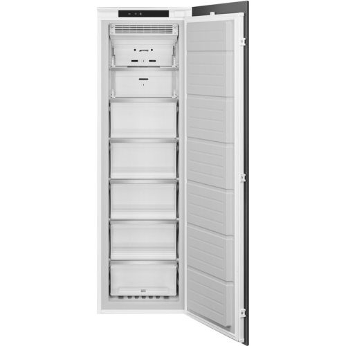 Встраиваемая морозильная камера SMEG/ Встраиваемая морозильная камера SMEG, однодверная, общий объем 212 л, полезный объем 204 л, No Frost, LCD дисплей с сенсорным управлением, суперзаморозка, 5 ящиков