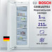 Встраиваемый морозильный шкаф BOSCH/ Встраиваемый морозильный шкаф BOSCH GIN81AEF0U однокамерный морозильный шкаф встраиваемый морозильник, 235л, 1-камерный, генератор льда, 55.8x54.5x177.5см, белый