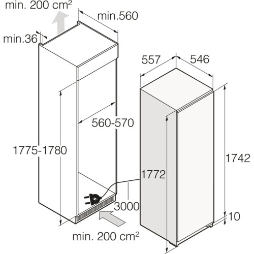 Встраиваемый морозильный шкаф ASKO/ Арт. 745986 ; Встраиваемый морозильный шкаф ASKO