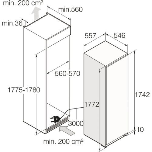 Встраиваемый морозильный шкаф ASKO/ Арт. 746699 ; Встраиваемый морозильный шкаф ASKO