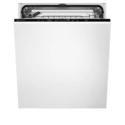 Встраиваемые посудомоечные машины ELECTROLUX/ Встраиваемая узкая посудомоечная машина, агрузка на 13 комплектов посуды, сенсорное управление, 7 программ, 59.6x55x82 см, черный цвет, сушка: с открыванием дверцы, индикация на полу: луч