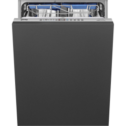 Встраиваемые посудомоечные машины SMEG/ Полностью встраиваемая посудомоечная машина, 60 см, Загрузка 14 комплектов посуды, 5 программ, 1/2 загрузка,уровень шума: 42 дБ(А),класс энергоэффективности B,стандартный мотор