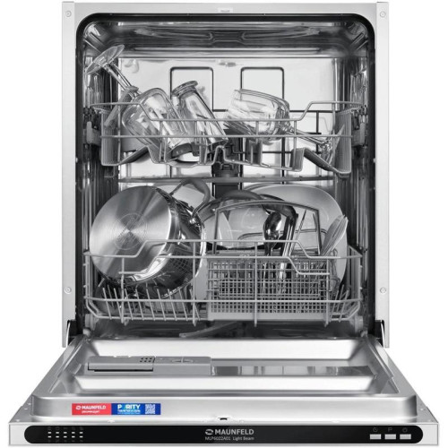 Встраиваемая посудомоечная машина/ Встраиваемая посудомоечная машина MLP6022A01 Light Beam Посудомоечная машина, Встраиваемая, 60 см, 12 комплектов, 5 программ, конденсационная сушка, звуковой сигнал, отсрочка старта, электронное управление, уровень шума 