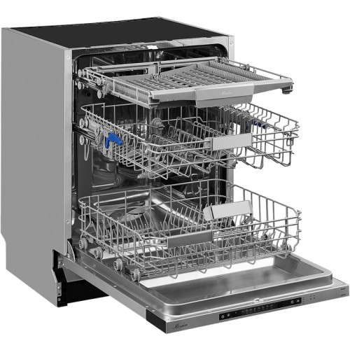 Встраиваемая посудомоечная машина MONSHER/ Встраиваемая посудомоечная машина MONSHER, 60 см, 14 комплектов, 9 программ, 3 корзины, конденсационная сушка, луч на полу, полная защита от протечек, индикатор отсутствия соли и ополаскивателя, отображение време