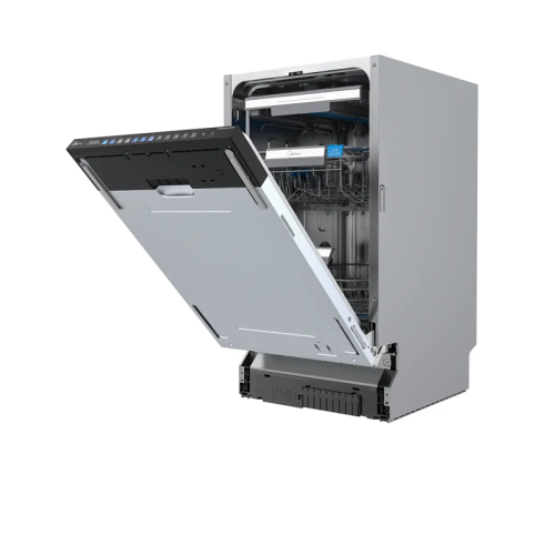 Встраиваемая посудомоечная машина Midea/ MDK/Встраиваемая ПММ, 45 см, 10 компл., 3 корзины, 3-я корзина Infinity Plus, А++/A/A, сенсорное управление SuperReality, дисплей, 6+4 программ (Авто программа), функция усиленной мойки (Power Wash), функция доп. с