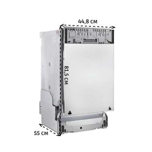 Встраиваемая посудомоечная машина Bosch/ Встраиваемая посудомоечная машина Bosch SPV4HMX10E загрузка на 10 комплектов посуды, электронное управление, 6 программ, 44.8x55x81.5 см, нержавеющая сталь цвет, сушка: с теплообменником, индикация на полу: луч