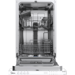 Посудомоечная машина Midea/ Посудомоечная машина Midea, 45 см, 9 комплектов, 2 корзины, дисплей, кнопочное управление, 5 программ, Extra Drying, отсрочка запуска 1-24 ч., половинная загрузка, Aqua Stop, уровень шума 49 дБ, энергоэффективность А++