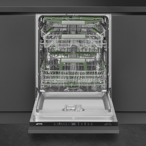Посудомоечная машина Smeg/ Посудомоечная машина Smeg, встраиваемая, 60 см, 14 комплектов, сенсорное управление, LED дисплей, орбитальная система мойки, 10 (+1) программ, конденсационная сушка, автоматическое открывание дверцы, Dry Assist, инверторный мото