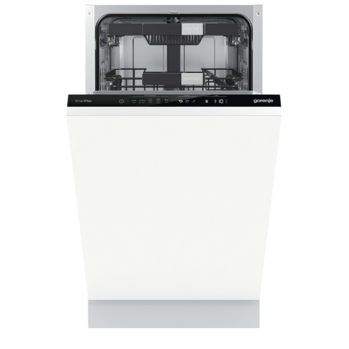 Встраиваемая посудомоечная машина GORENJE/ встраиваемая, узкая, Класс энергопотребления: А+++  11 стандартных комплектов посуды  Количество корзин: 3  Полный AquaStop  TotalDry: автоматическое открывание дверцы  Мотор: Инверторный мотор  Габаритные размер