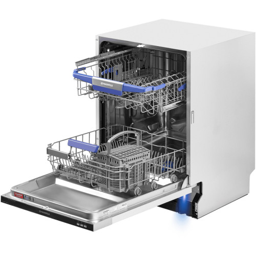 Полноразмерная,  Встраиваемая ПММ 60см, 12 комплектов, 5 программ, луч